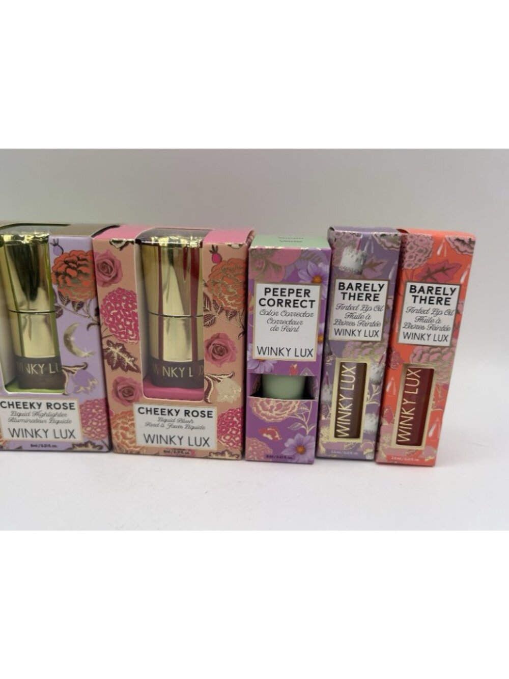 Winky Lux Makeup Lot 6pc Cheeky Rose Highlighter Blush Lip Oil Color Corrector - Picture 6 of 16